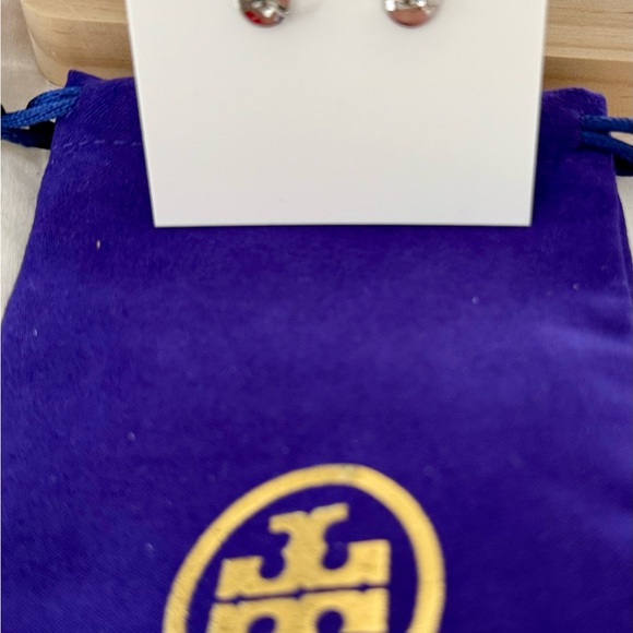 Tory Burch Gold and Silver Stud Earrings with pouch - Picture 3 of 3